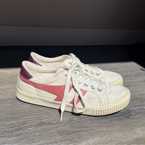 Gola Rally Cream Sneakers with Pink and Burgundy Accents Womens size 9